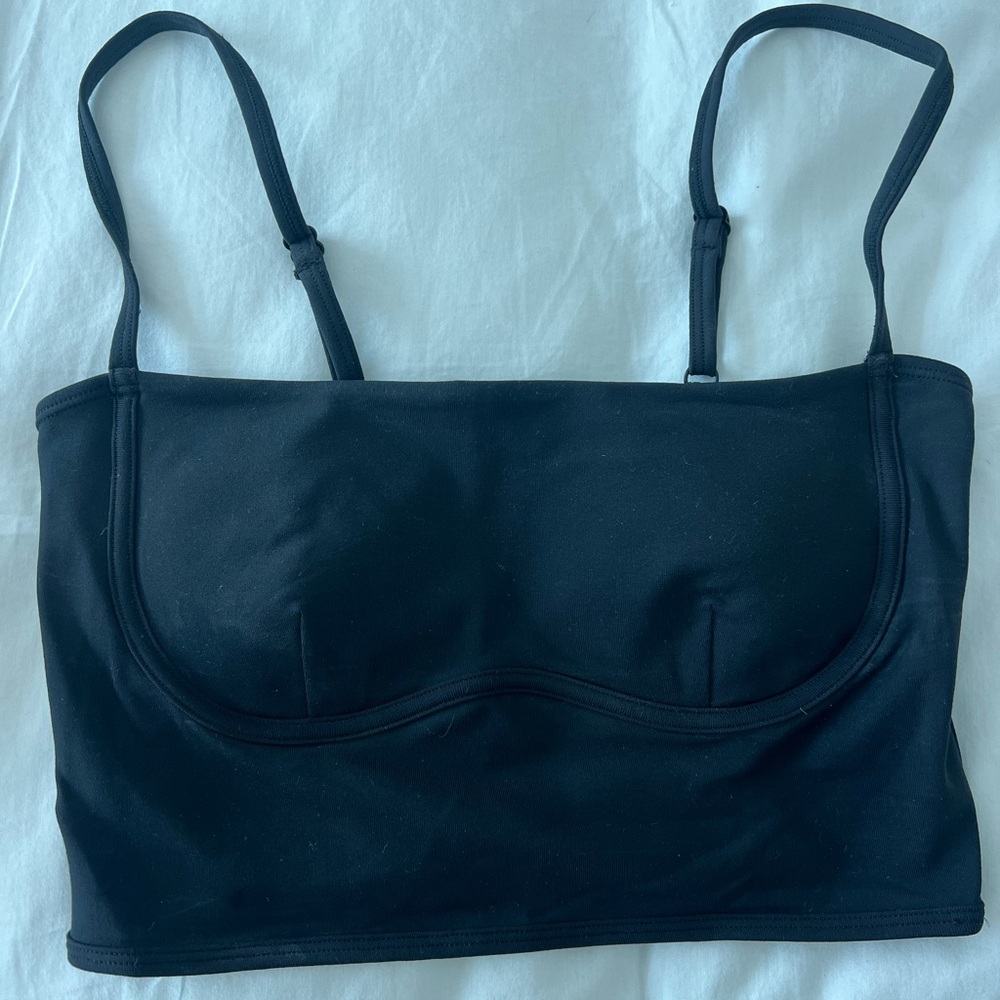 Black Women's Sport Crop Top